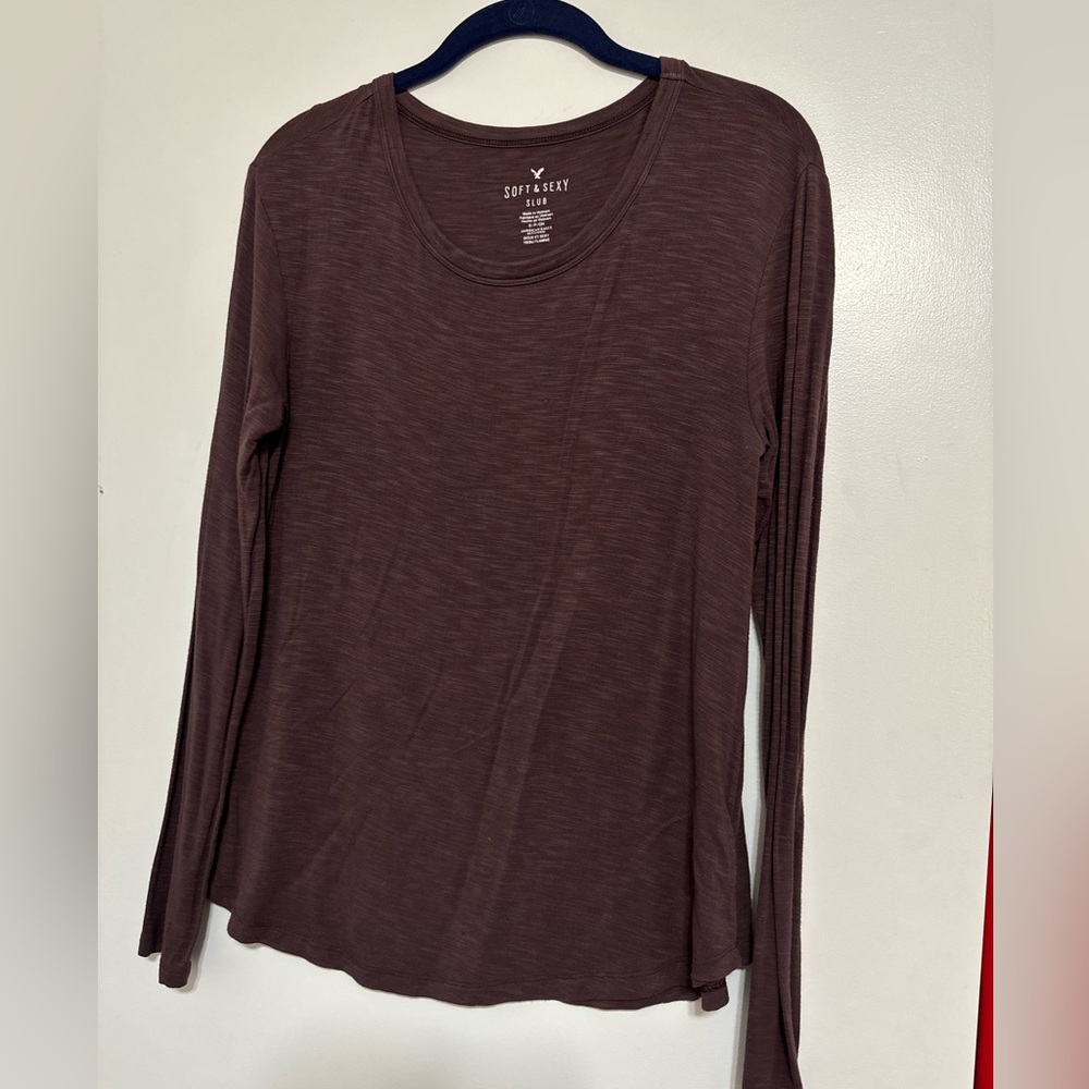 Women's mauve Long Sleeve Top